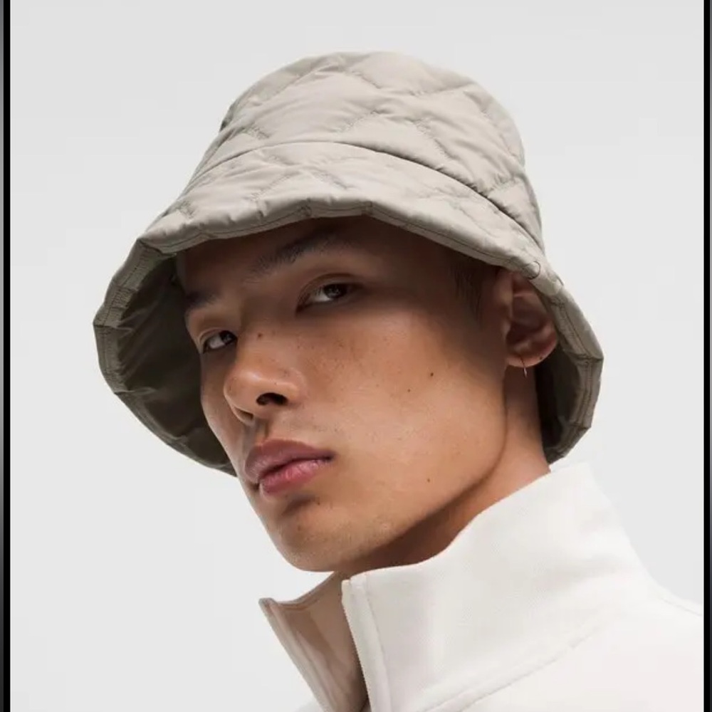 lululemon Ash Grey Unisex Quilted Fleece-Lined Bucket Hat